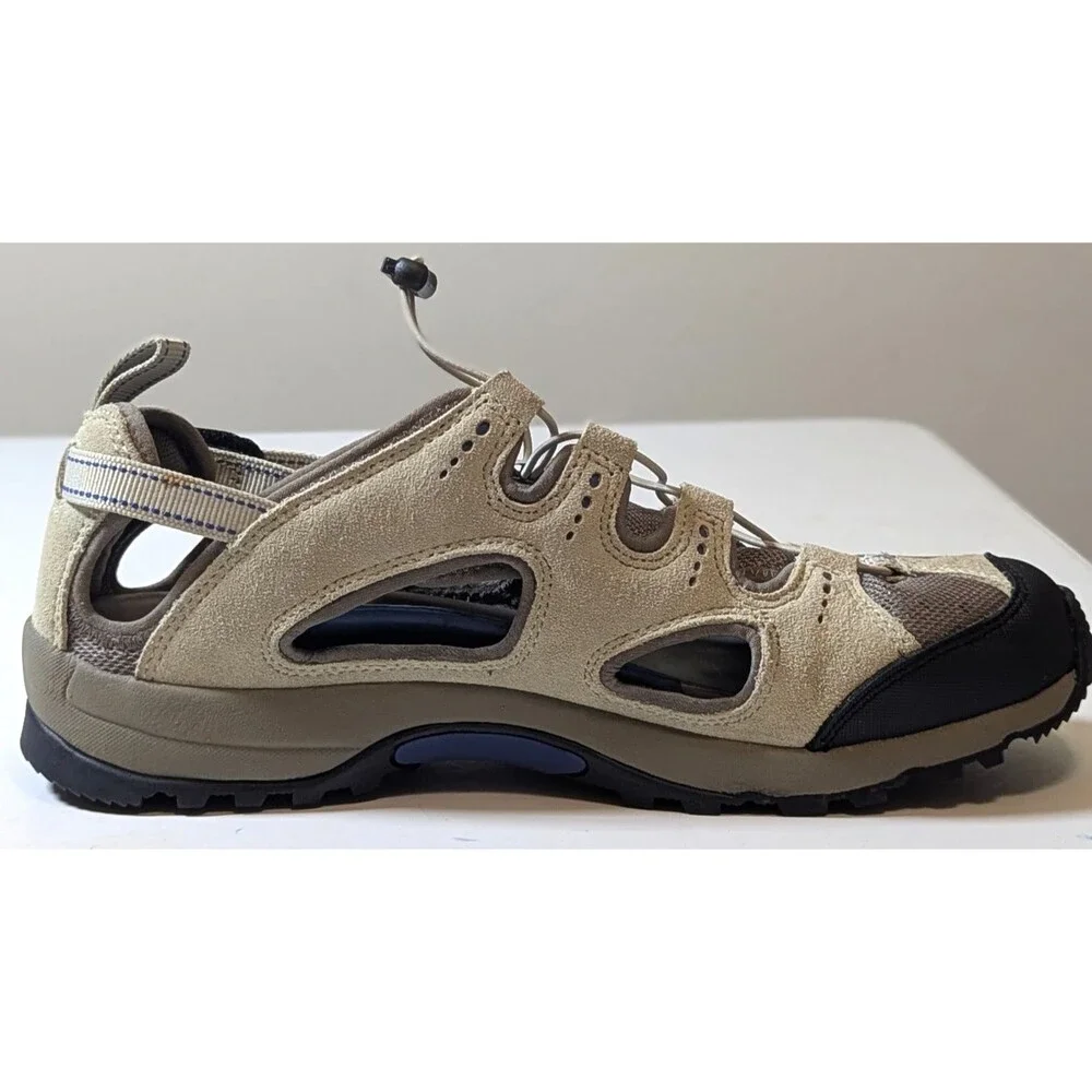 Lands End Mens 11D Sand Hiking Trail Water Sandals Closed Toe Shoes 191510 EUC